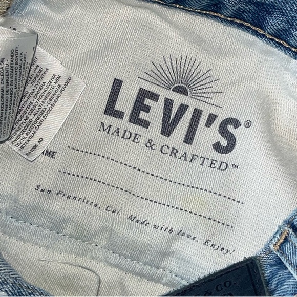 Levi’s Made & Crafted Denim Cheeky High Shorts 30 Button Fly Embroidered - Picture 10 of 10